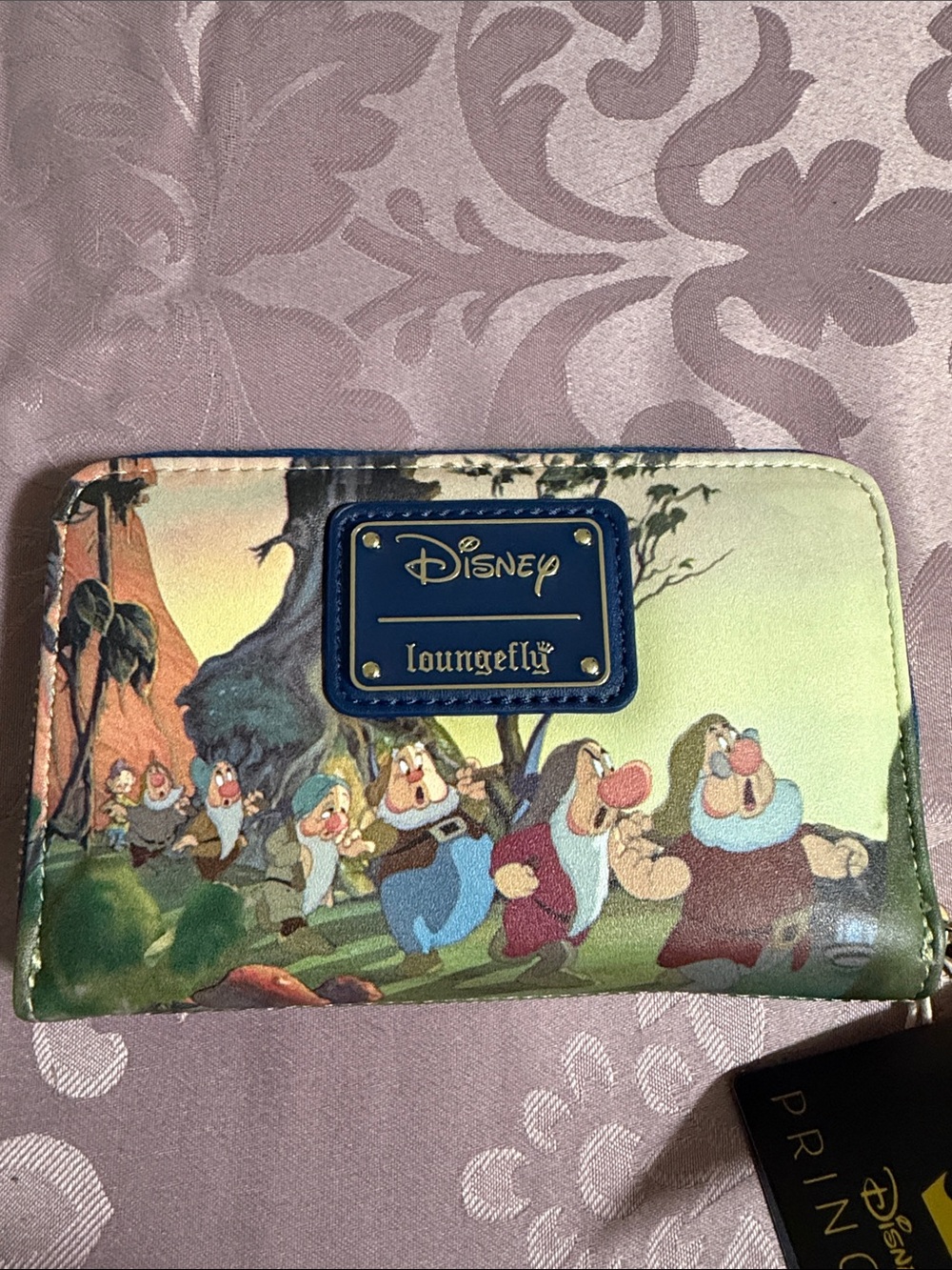 Loungefly Disney Seven Dwarfs Kids Green Zip Wallet